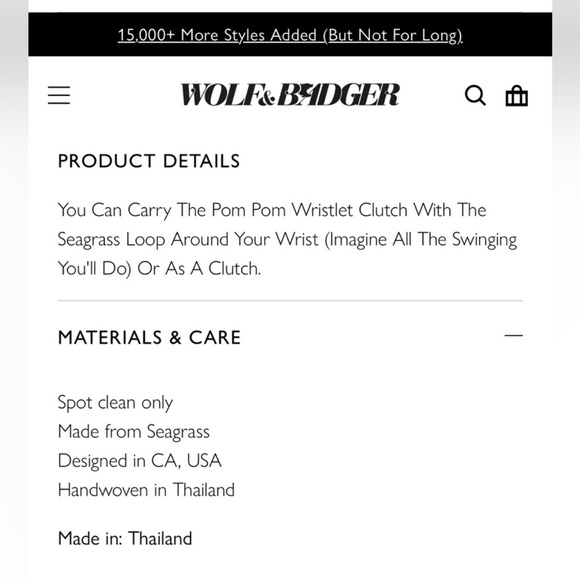 Sea & Grass Pom Pom clutch wristlet - Picture 5 of 7